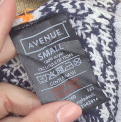 Avenue Men's Grey Fox & Robin Christmas Knit Jumper Small