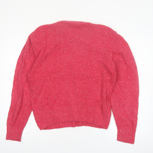 Raoul Women’s Pink Silk Angora Beaded Cardigan Size M