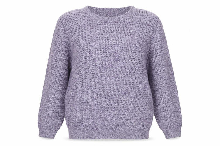 Jack Wills Womens Purple Cotton Knit Crew Neck Jumper UK 14