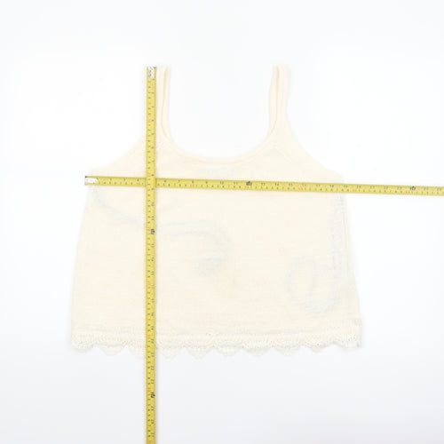 Marks and Spencer Women’s Ivory Knit Lace Trim Camisole Tank Top Size M