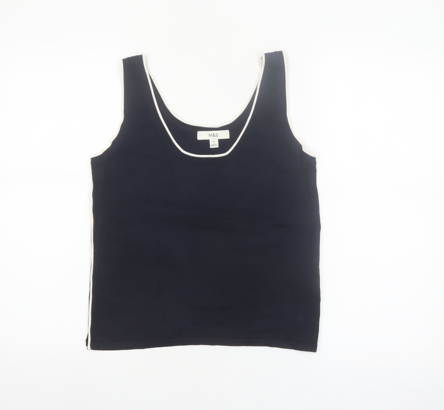 Marks and Spencer Womens Blue Scoop Neck Viscose Tank Top M
