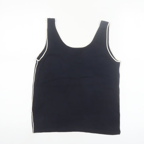 Marks and Spencer Womens Blue Scoop Neck Viscose Tank Top M