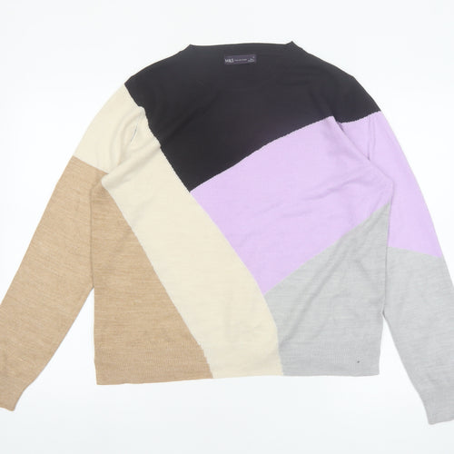 Marks and Spencer Women’s Multicoloured Size 12 Crew Neck Jumper