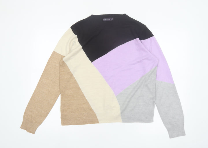 Marks and Spencer Women’s Multicoloured Size 12 Crew Neck Jumper