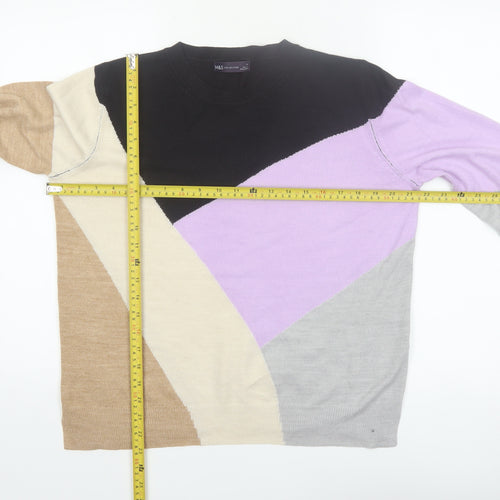 Marks and Spencer Women’s Multicoloured Size 12 Crew Neck Jumper