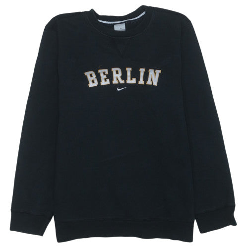 Nike Women Black Berlin Crew Neck Sweatshirt Size M