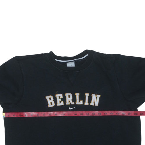 Nike Women Black Berlin Crew Neck Sweatshirt Size M