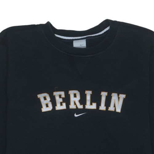 Nike Women Black Berlin Crew Neck Sweatshirt Size M