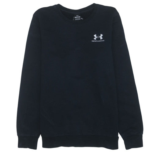 Under Armour Womens Black Small Crew Neck Pullover Sweatshirt