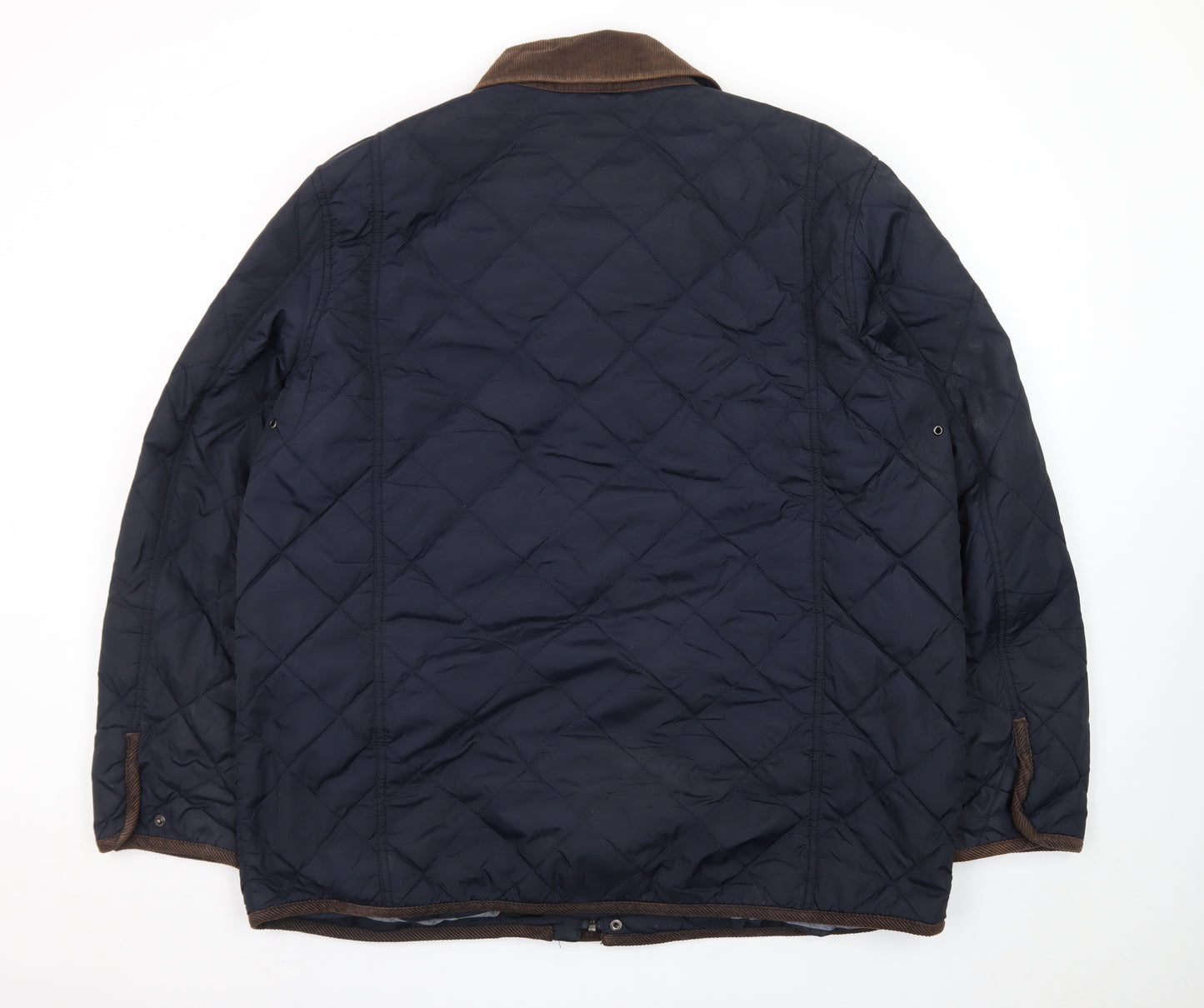Austin Reed Men’s Blue Quilted Mid-Length Jacket 2XL Nylon