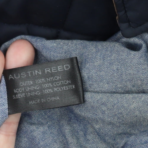 Austin Reed Men’s Blue Quilted Mid-Length Jacket 2XL Nylon