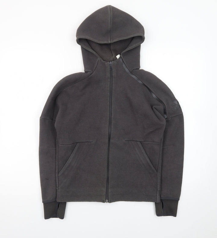 Adidas Boys Black Full Zip Fleece Hoodie 11-12 Years