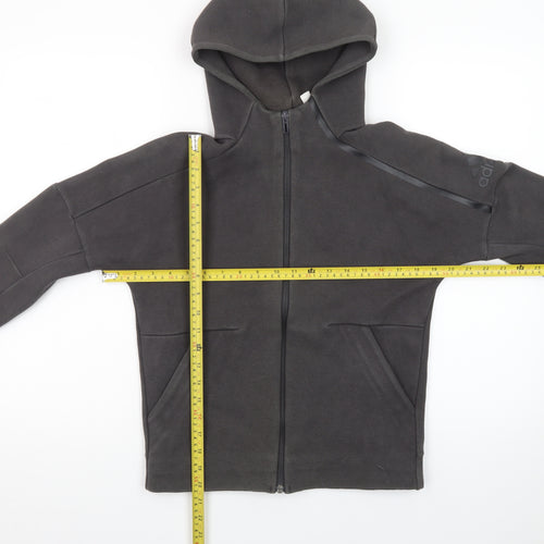 Adidas Boys Black Full Zip Fleece Hoodie 11-12 Years