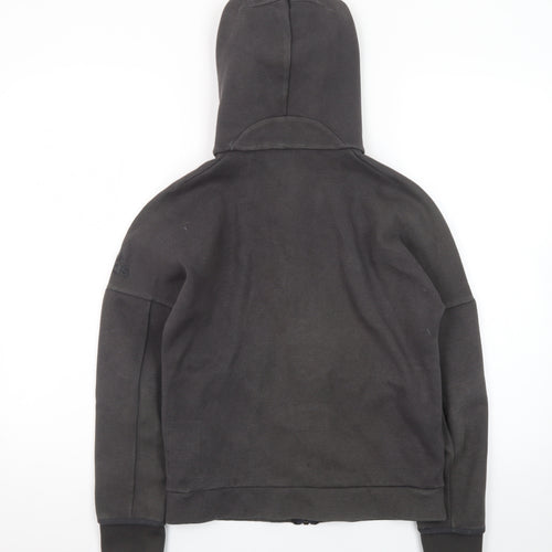 Adidas Boys Black Full Zip Fleece Hoodie 11-12 Years