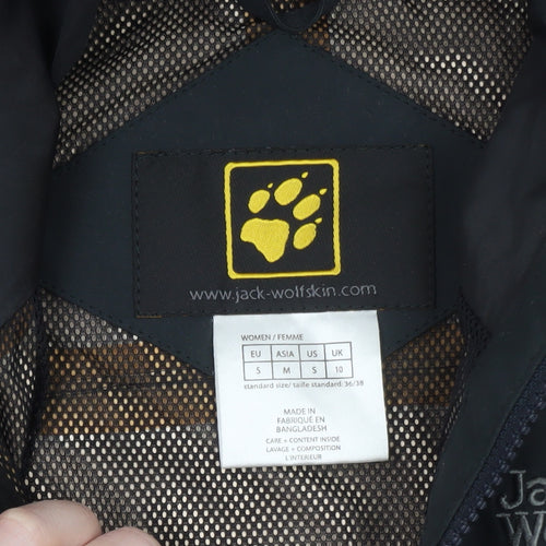 Jack Wolfskin Women’s Black Waterproof Hooded Rain Jacket Size 10