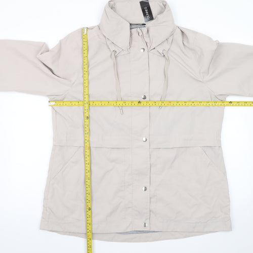 Dunnes Women’s Beige Anorak Jacket Size 16 Hooded Mid-Length