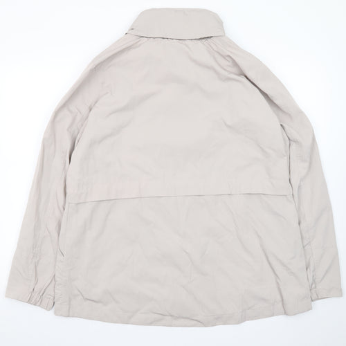 Dunnes Women’s Beige Anorak Jacket Size 16 Hooded Mid-Length