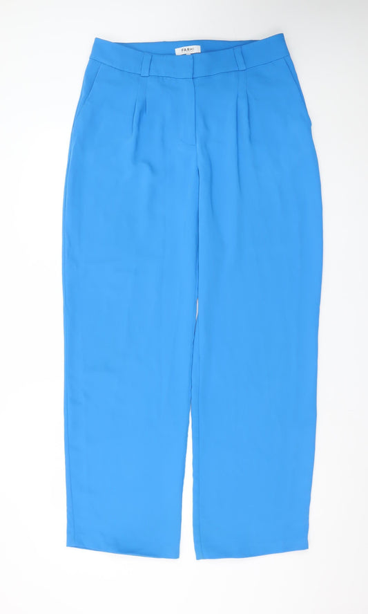 Farhi by Nicole Farhi Women's Blue Size 12 Straight Trousers