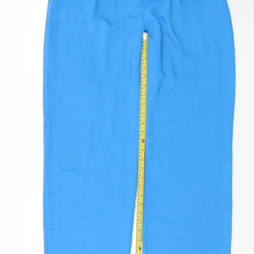 Farhi by Nicole Farhi Women's Blue Size 12 Straight Trousers