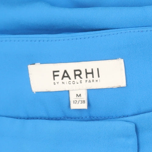 Farhi by Nicole Farhi Women's Blue Size 12 Straight Trousers