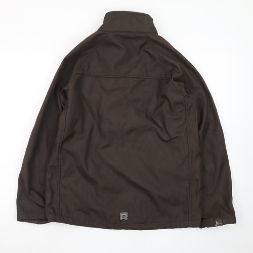 Timberland Men's Brown Polyester Full Zip Jacket L Outdoor Casual