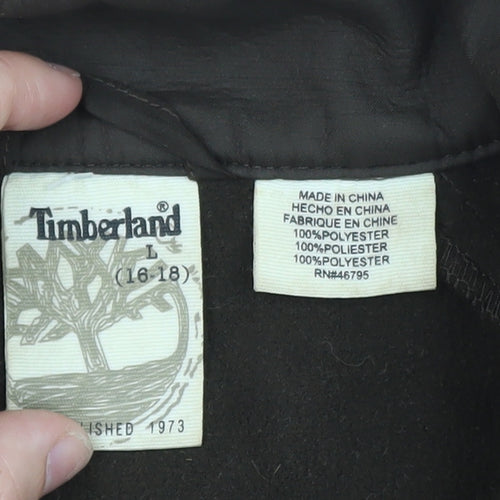 Timberland Men's Brown Polyester Full Zip Jacket L Outdoor Casual