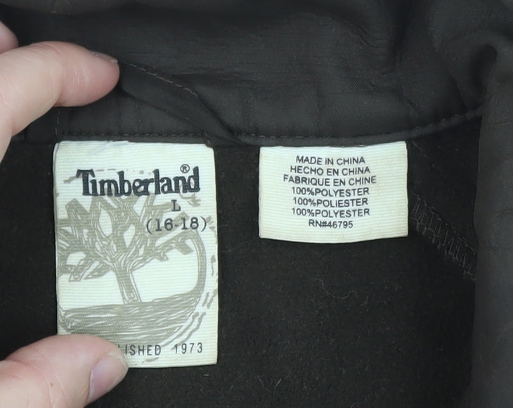Timberland Men's Brown Polyester Full Zip Jacket L Outdoor Casual