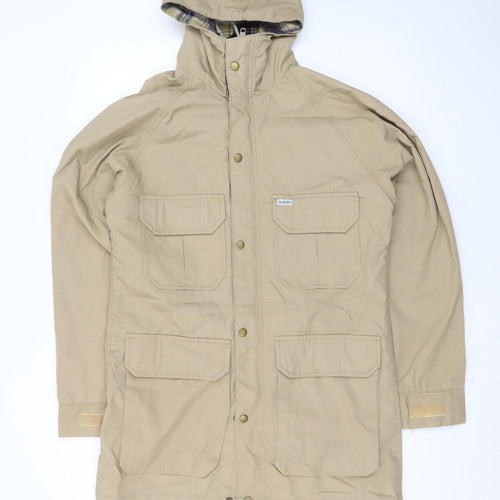 Glacier Men's Beige Hooded Parka Jacket Size M Outdoor Lined