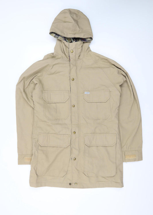 Glacier Men's Beige Hooded Parka Jacket Size M Outdoor Lined