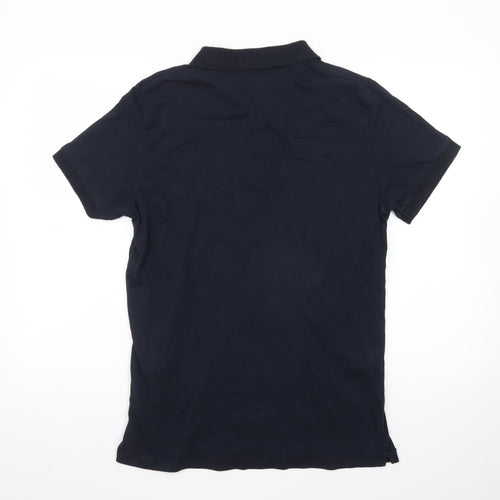French Connection Men's Blue Cotton Polo Shirt Size L