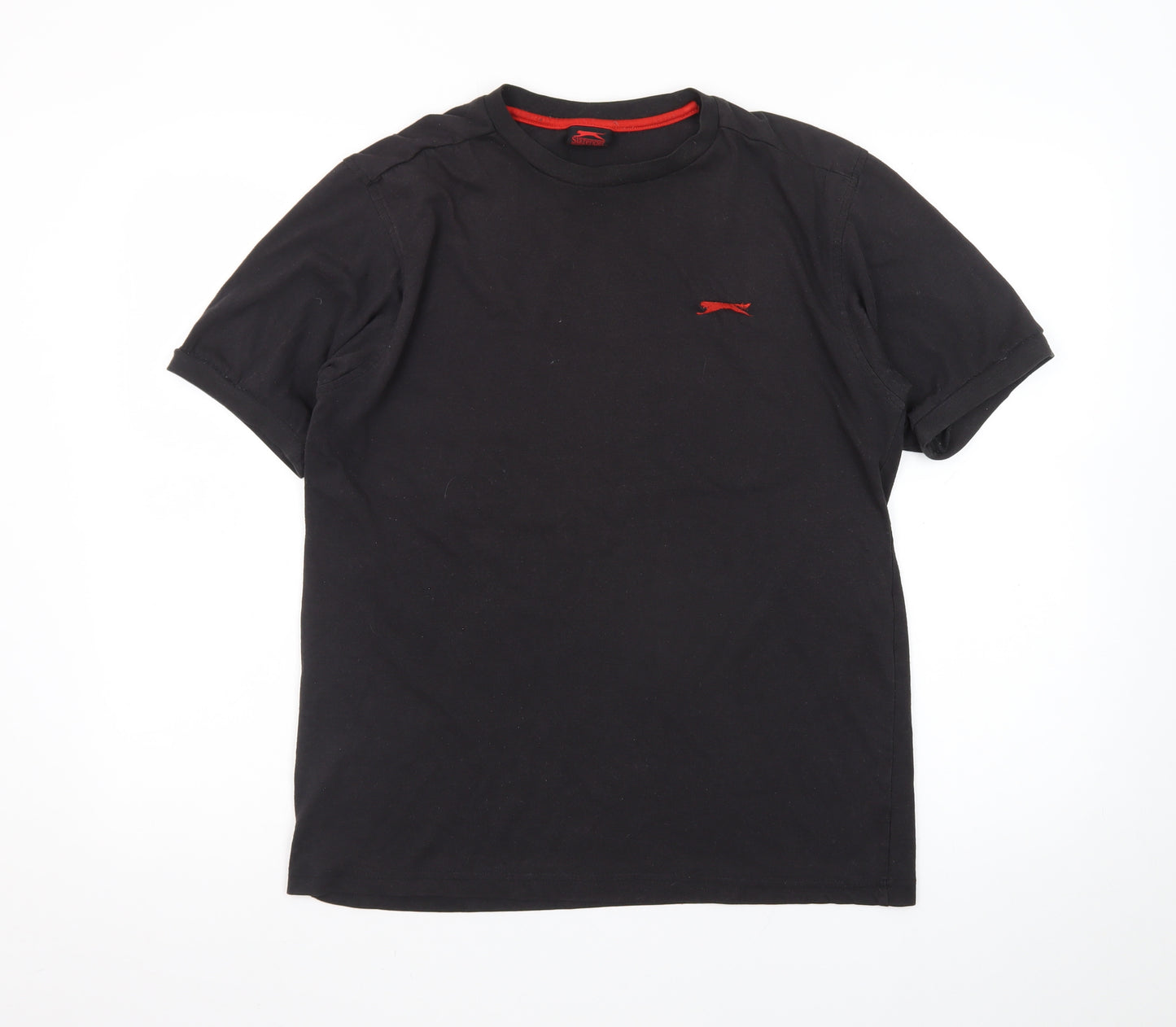 Slazenger Men’s Black Cotton Crew Neck Short Sleeve T-Shirt Size S