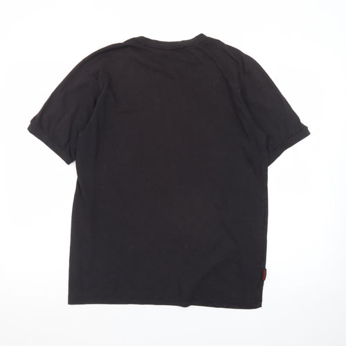 Slazenger Men’s Black Cotton Crew Neck Short Sleeve T-Shirt Size S