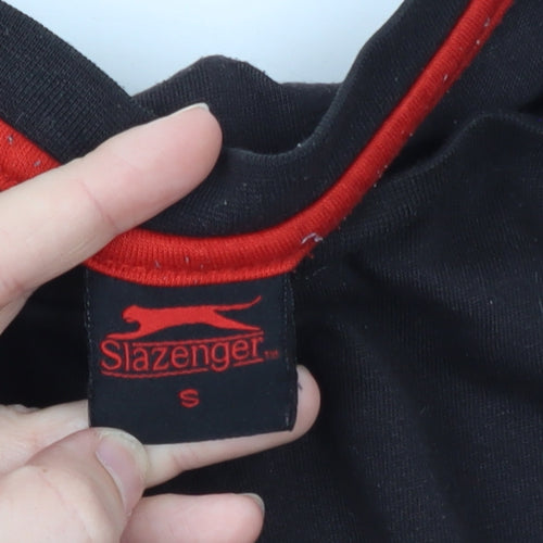 Slazenger Men’s Black Cotton Crew Neck Short Sleeve T-Shirt Size S