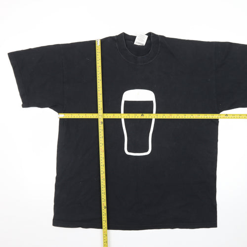 Fruit of the Loom Mens Black Guinness Beer Graphic XL T-Shirt