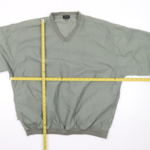 IZOD Men's Green V-Neck Nylon Pullover Sweatshirt Size L