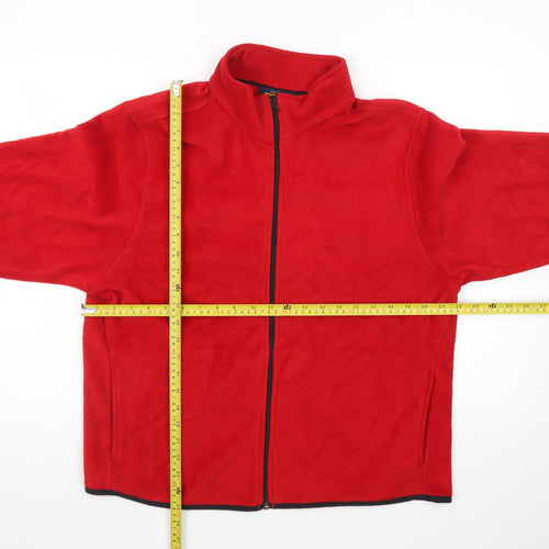Woolrich Men's Red Fleece Zip Jacket Size L Outdoor Casual