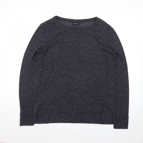 Next Women Grey Long Sleeve Basic Jersey Top Size 12