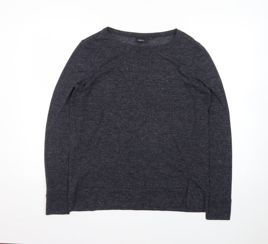 Next Women Grey Long Sleeve Basic Jersey Top Size 12