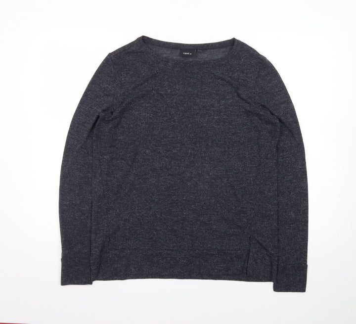 Next Women Grey Long Sleeve Basic Jersey Top Size 12