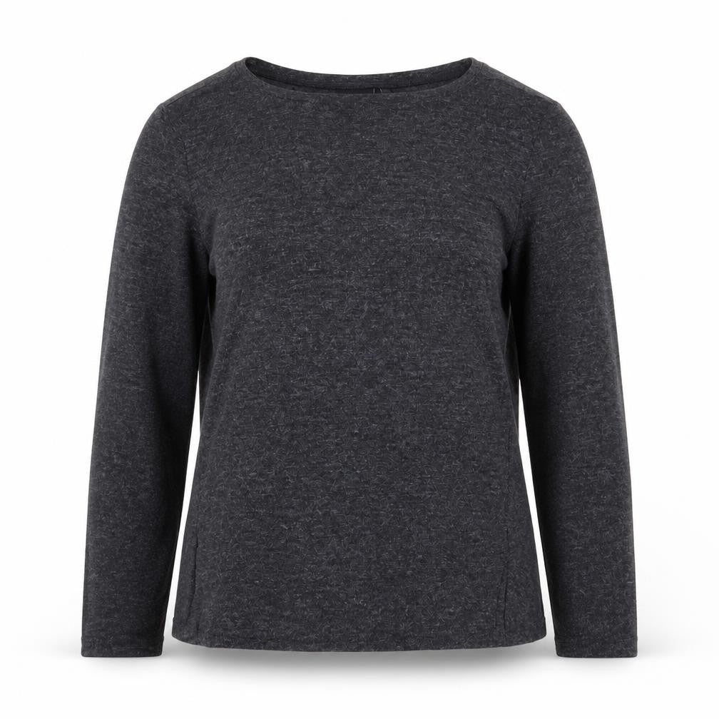 Front view of Next Women Grey Long Sleeve Basic Jersey Top, size 12