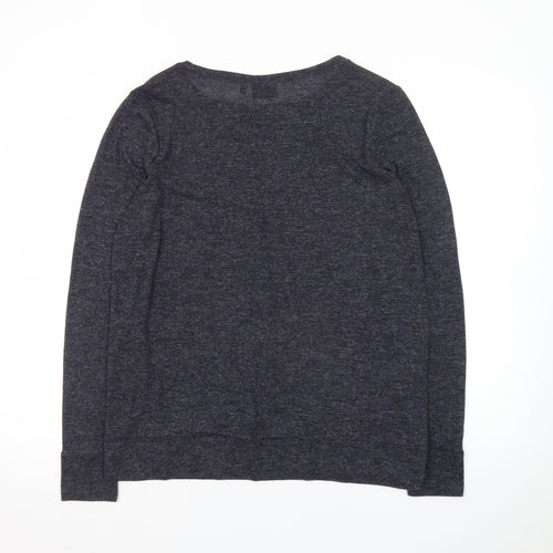 Next Women Grey Long Sleeve Basic Jersey Top Size 12