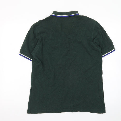 Fred Perry Men's Green Cotton Slim Fit Polo Shirt Size L