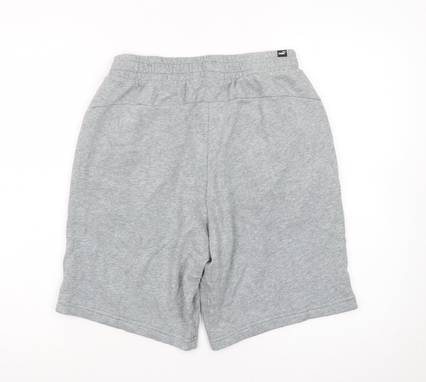 Puma Men's Grey Sweat Shorts Medium Elastic Waist Casual