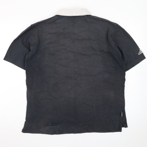 Guinness England Rugby Polo Shirt Men Black L Embroidered Rose Classic Fit