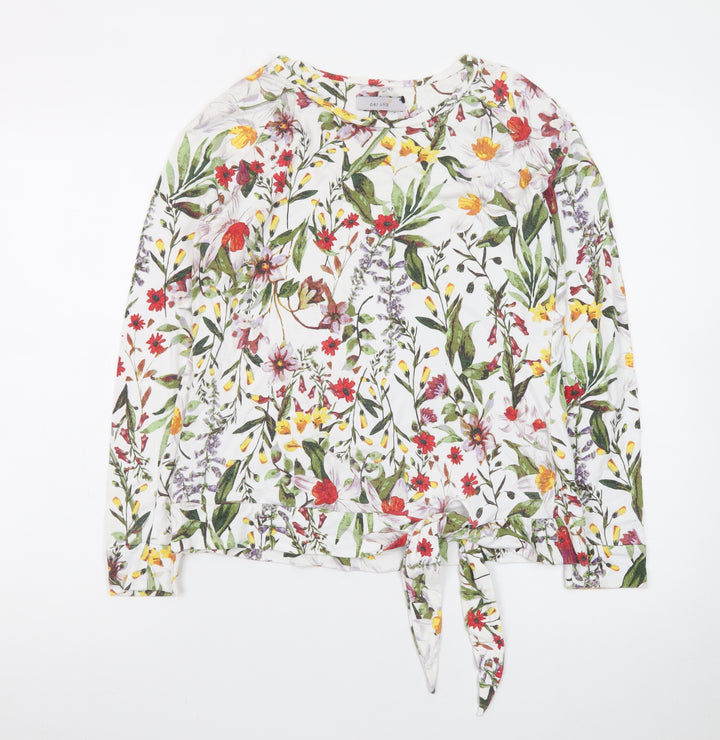 Marks and Spencer Womens Multicoloured Floral Tie Hem Viscose Tunic Blouse UK 10
