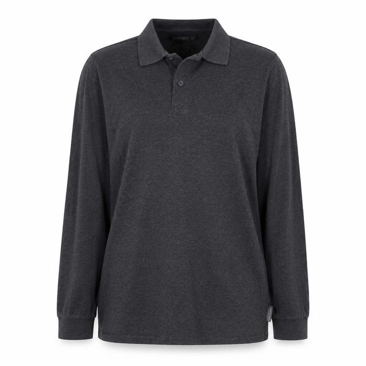 French Connection Women's Grey XL Long Sleeve Cotton Polo Shirt