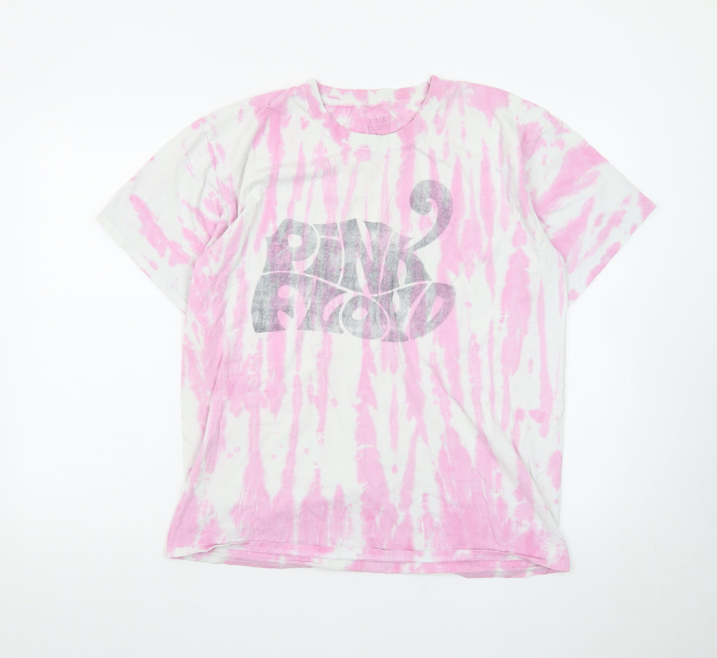 Pink Floyd Womens Pink Tie Dye Cotton T-Shirt Size S