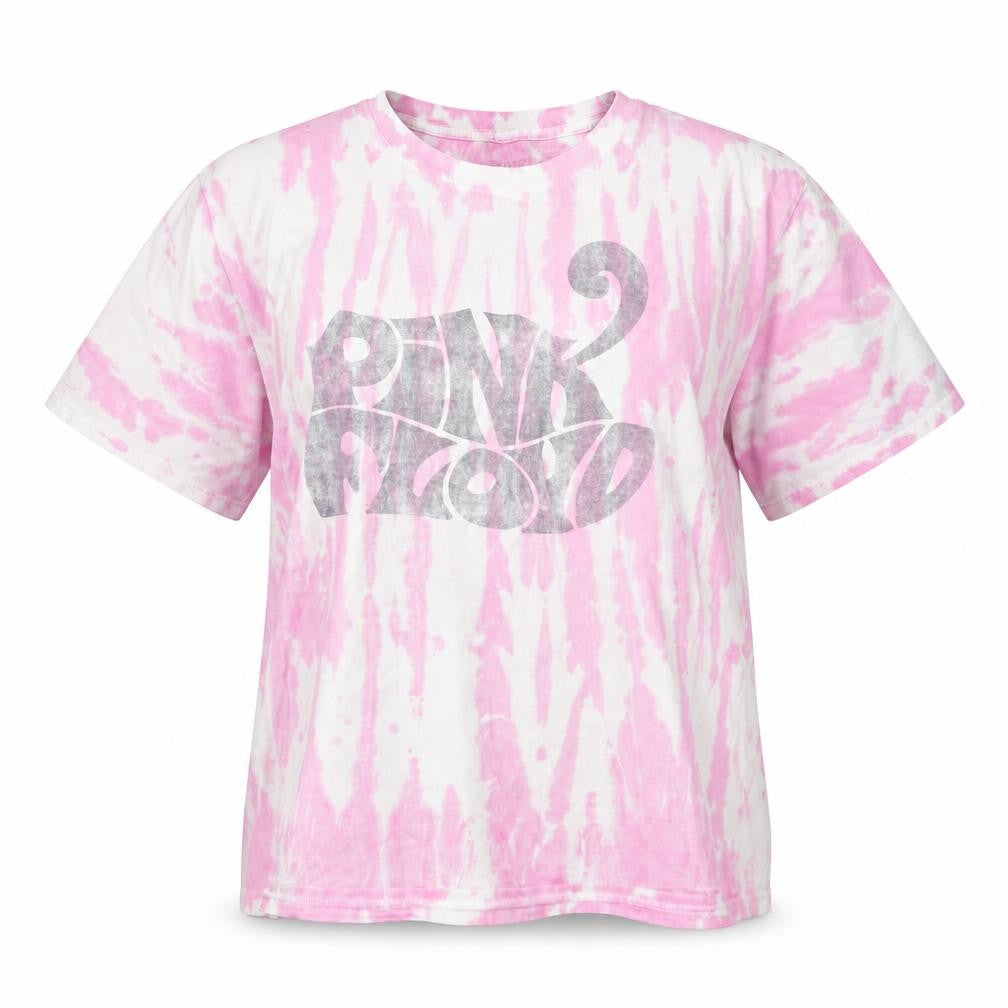 Pink Floyd Womens Pink Tie Dye Cotton T-Shirt Size S