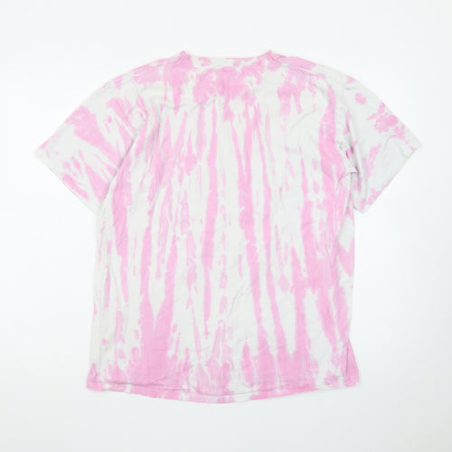 Pink Floyd Womens Pink Tie Dye Cotton T-Shirt Size S