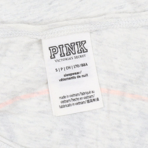 Victoria's Secret Pink Women's Grey Cotton T-Shirt Size S